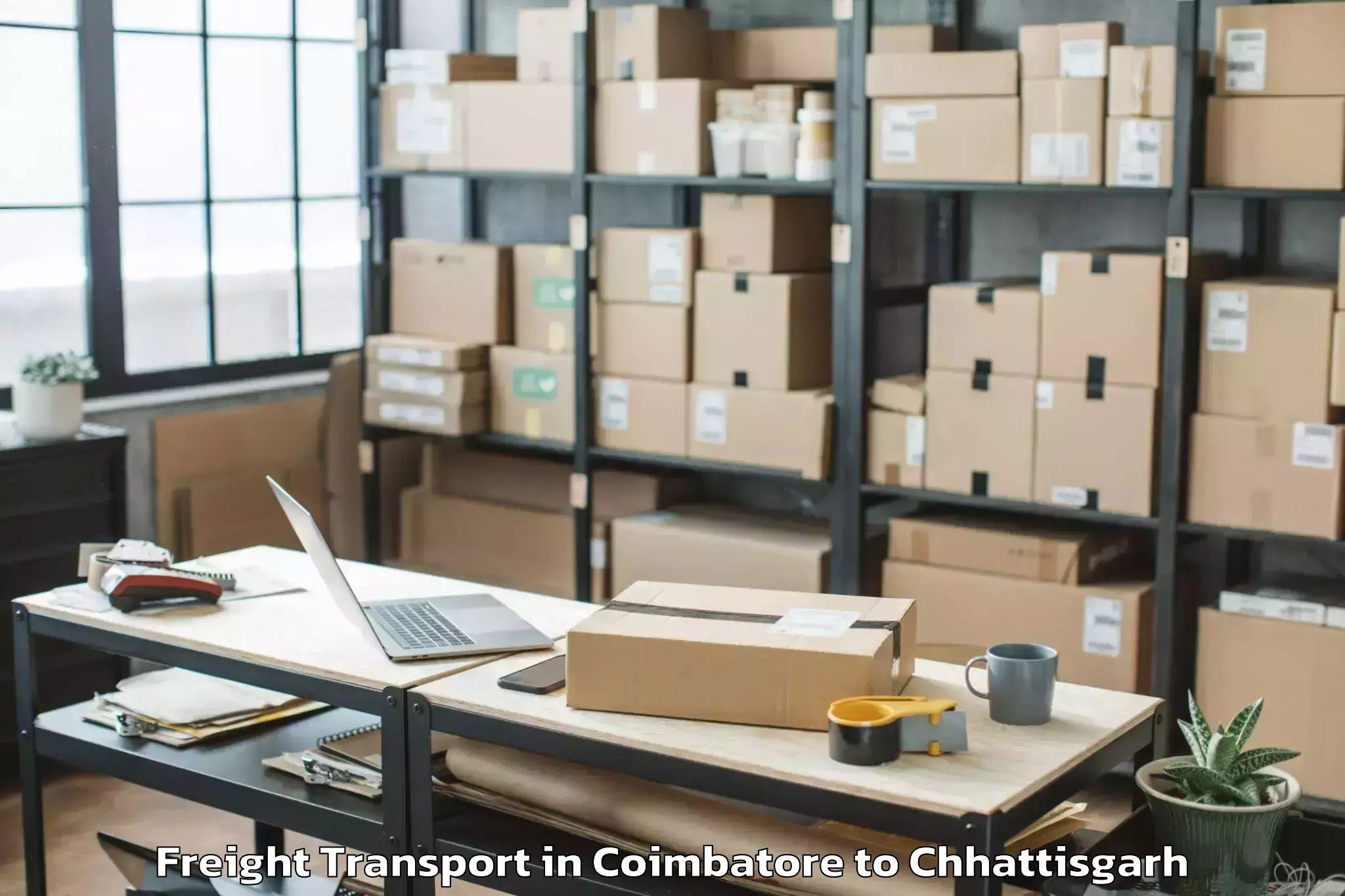 Discover Coimbatore to Dongargarh Freight Transport